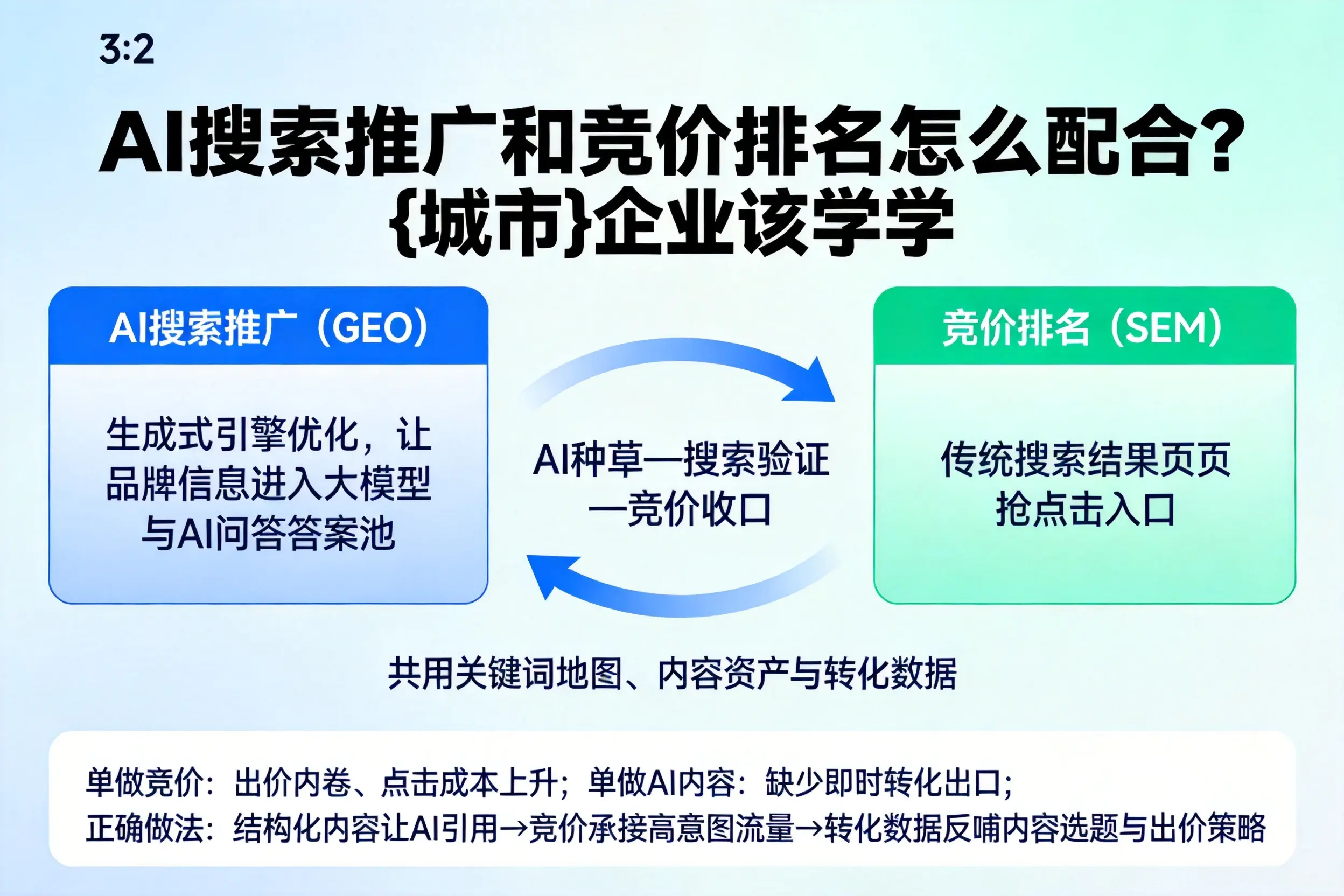 AI搜索推广和竞价排名怎么配合？北屯企业该学学