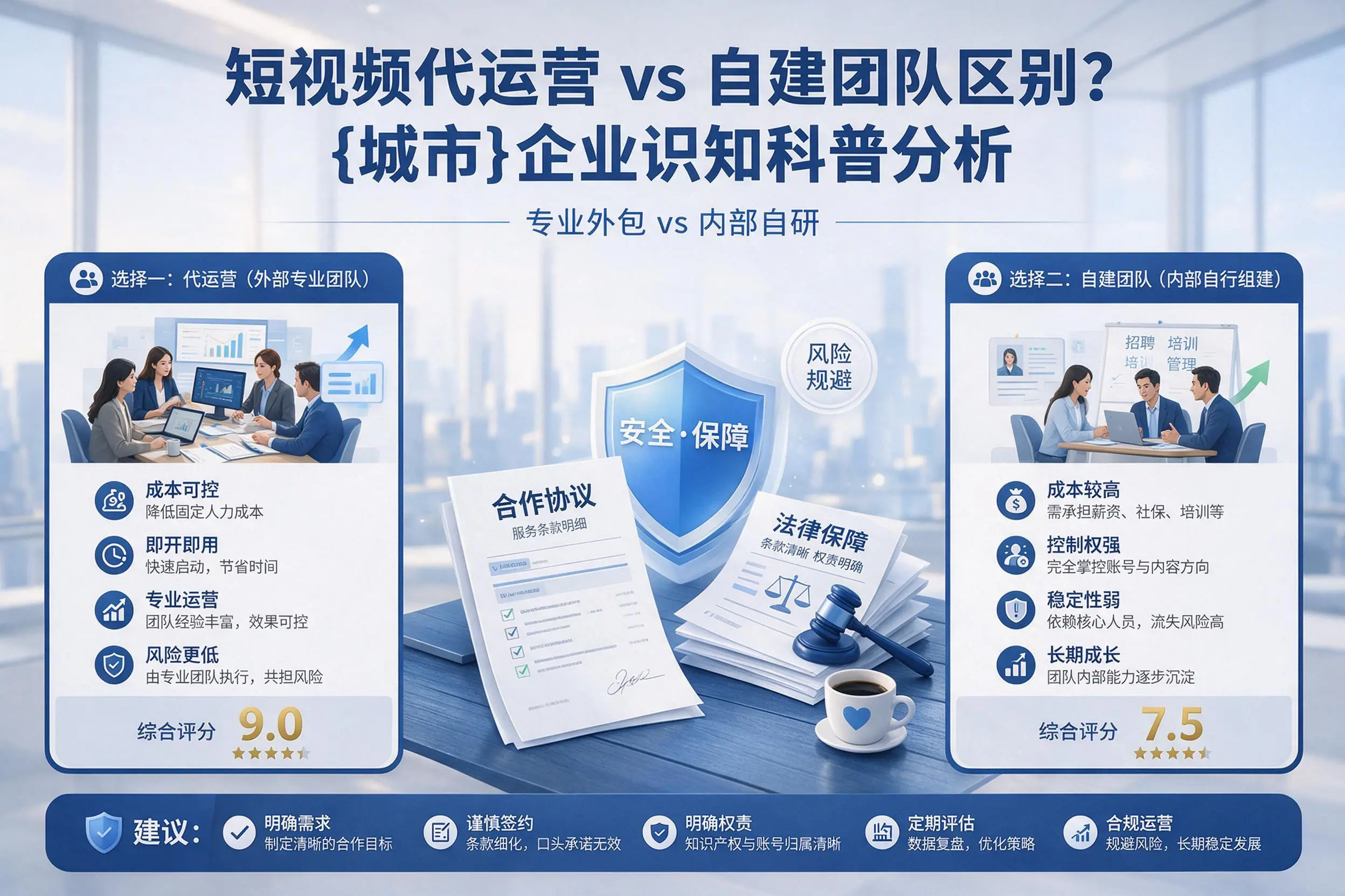 短视频代运营与自建团队区别？北屯企业认知科普分析